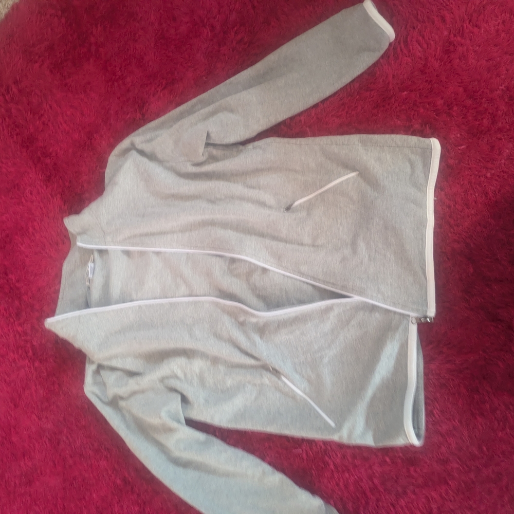 Men's Light Gray Zip-Up Sweater